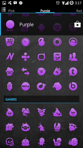 Purple Go Apex Nova Icon Theme