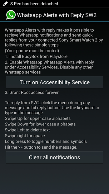 Quick Reply for SmartWatch 2