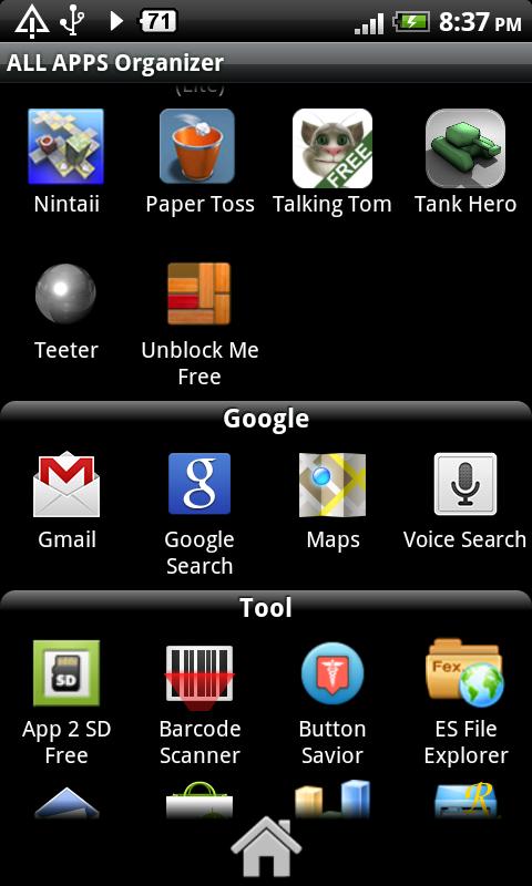 All Apps Organizer