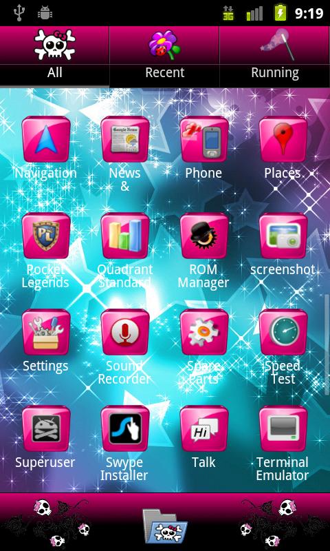 Pink Gloss Go Launcher Theme