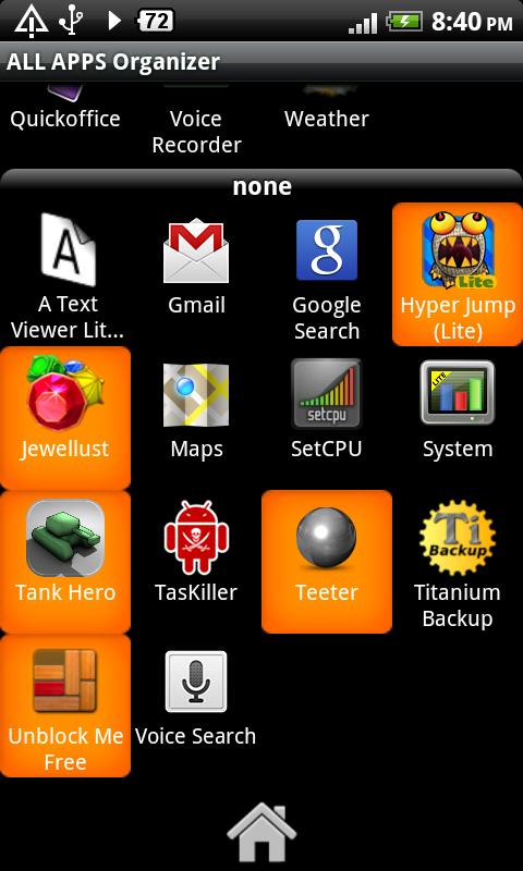 All Apps Organizer