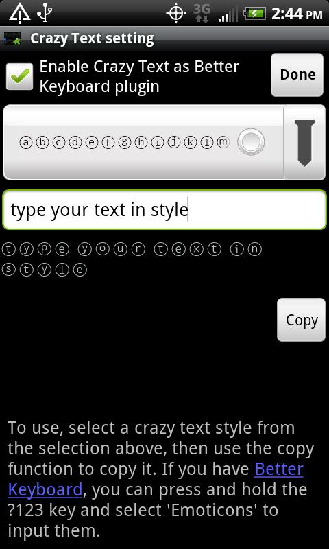 Crazy Text plugin