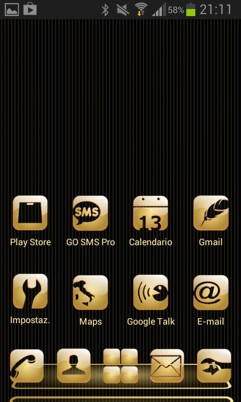 NEXT Launcher My Gold Theme