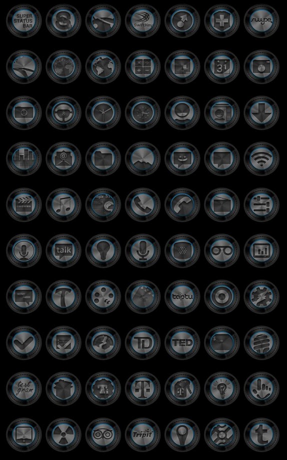 Icon Pack - Dark Metal Blue