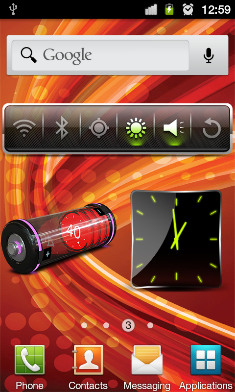 3D Design Battery Widget R2