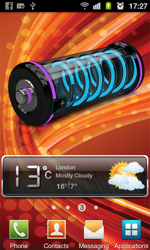 3D Design Battery Widget R3