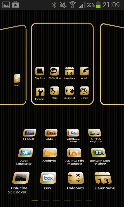 NEXT Launcher My Gold Theme