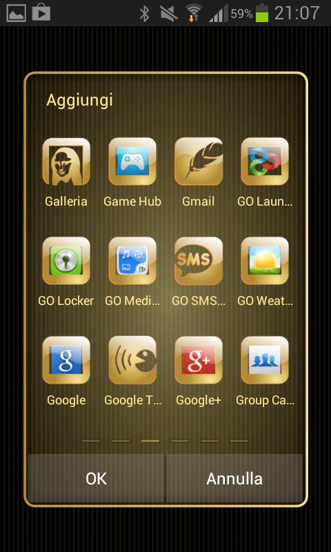 NEXT Launcher My Gold Theme