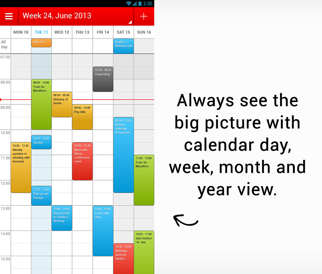 Week Calendar