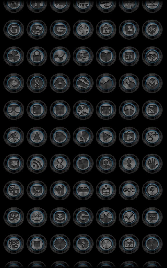 Icon Pack - Dark Metal Blue