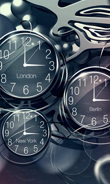 Black clock live wallpaper HD