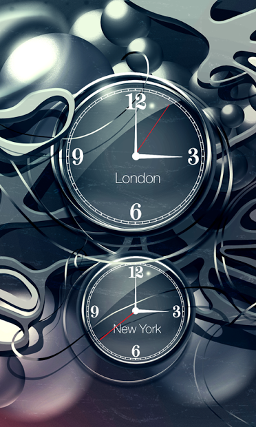 Black clock live wallpaper HD