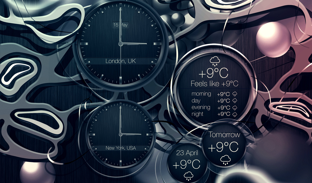 Black clock live wallpaper PRO