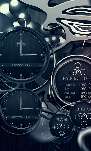 Black clock live wallpaper PRO