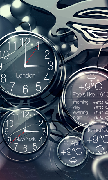 Black clock live wallpaper PRO