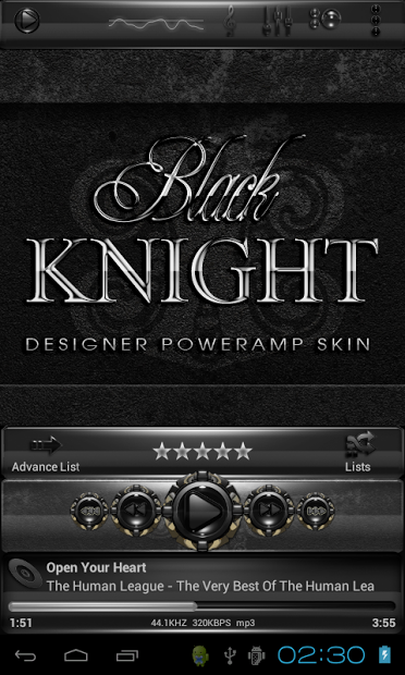 Black Knight Poweramp skins