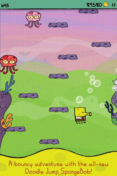 Doodle Jump SpongeBob (Free Shopping)