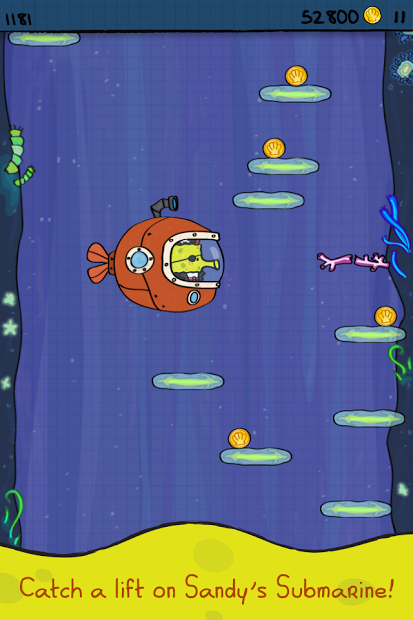 Doodle Jump SpongeBob (Free Shopping)