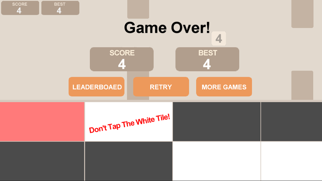 Игра over the White Wall. Best score game.