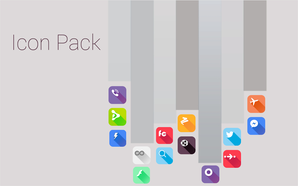 Flat1 Shadow icon Pack HD