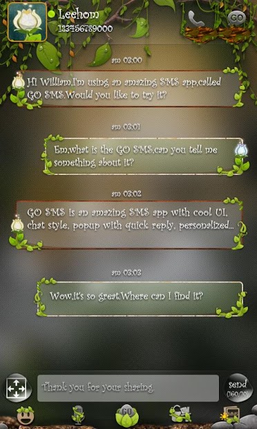 GO SMS Pro Dryad Super Theme