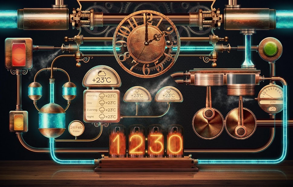 Gold clock live wallpaper