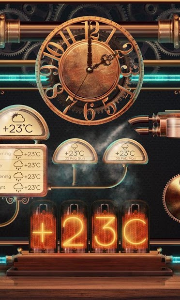 Gold clock live wallpaper