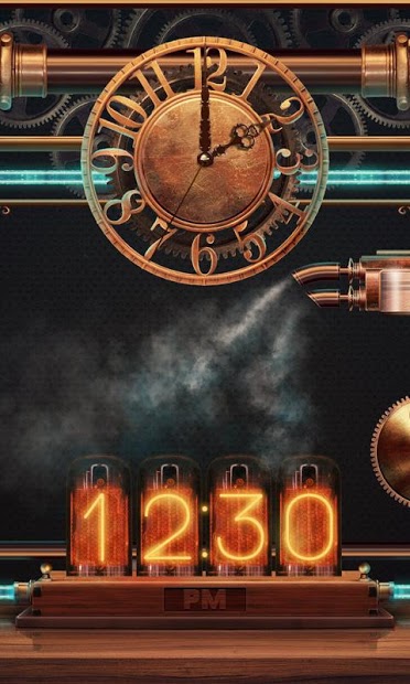 Gold clock live wallpaper