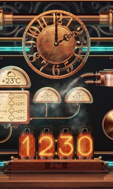 Gold clock live wallpaper