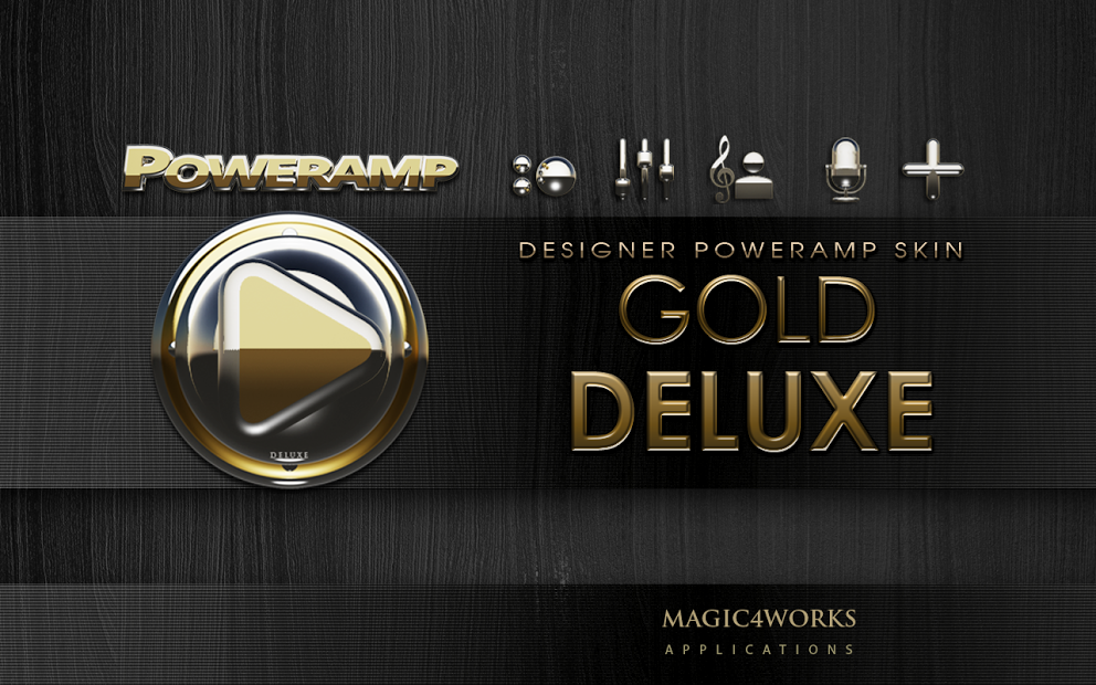 Gold Deluxe HD Poweramp skin