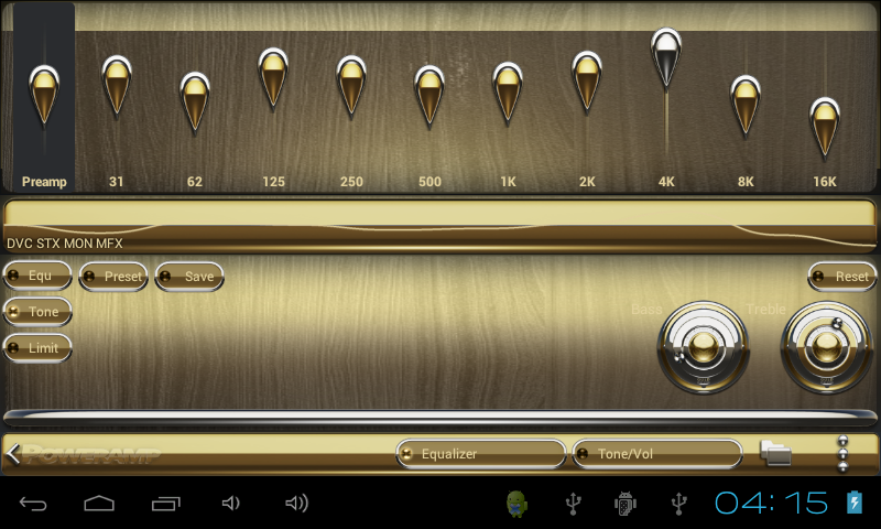 Gold Deluxe HD Poweramp skin