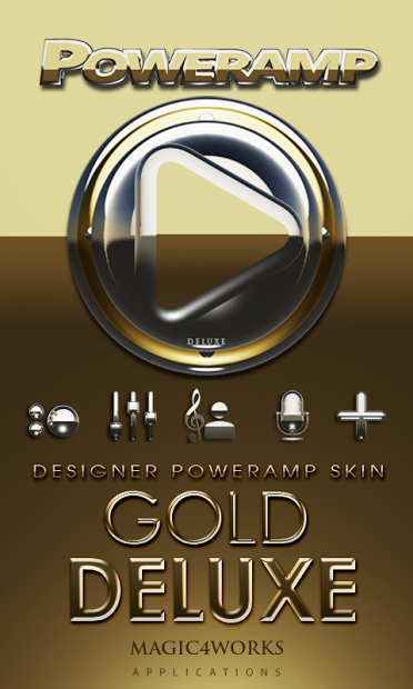 Gold Deluxe HD Poweramp skin