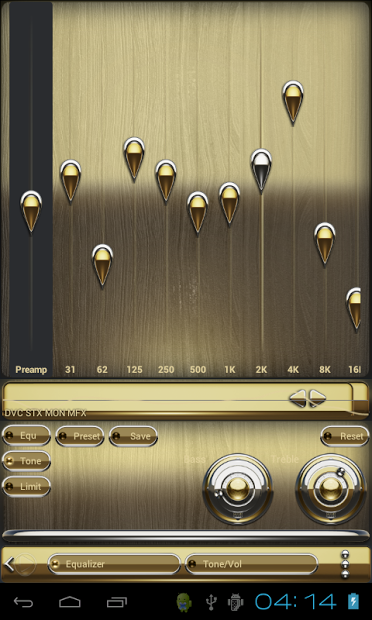 Gold Deluxe HD Poweramp skin