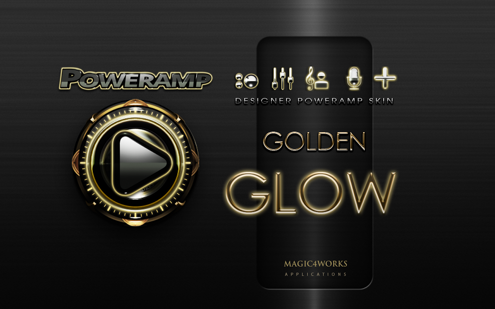 Gold Glow Magic Poweramp skin