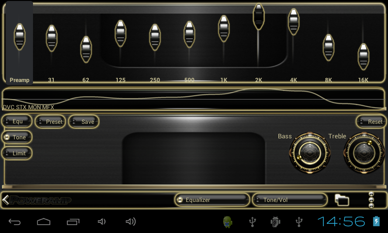 Gold Glow Magic Poweramp skin