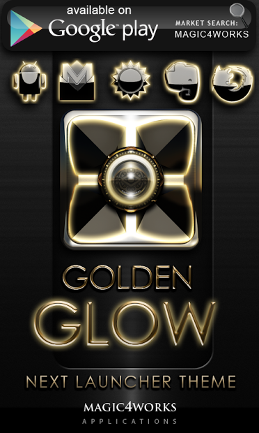 Gold Glow Magic Poweramp skin