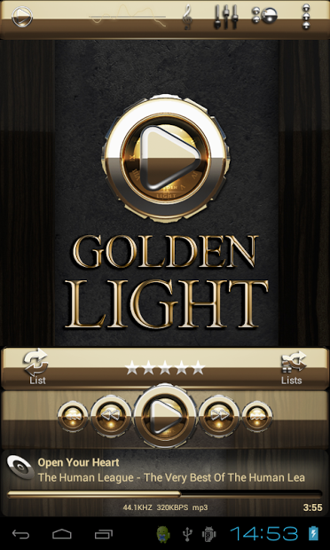 Golden Light Poweramp skin
