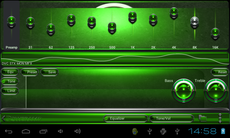 Green Deluxe HD Poweramp skin