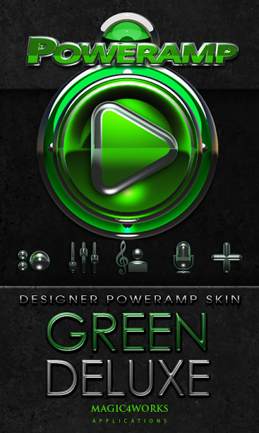 Green Deluxe HD Poweramp skin