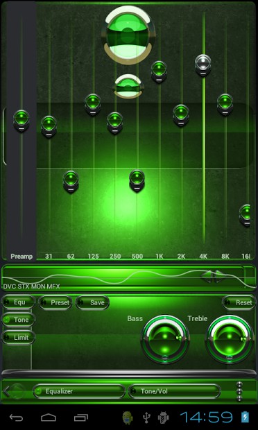 Green Deluxe HD Poweramp skin