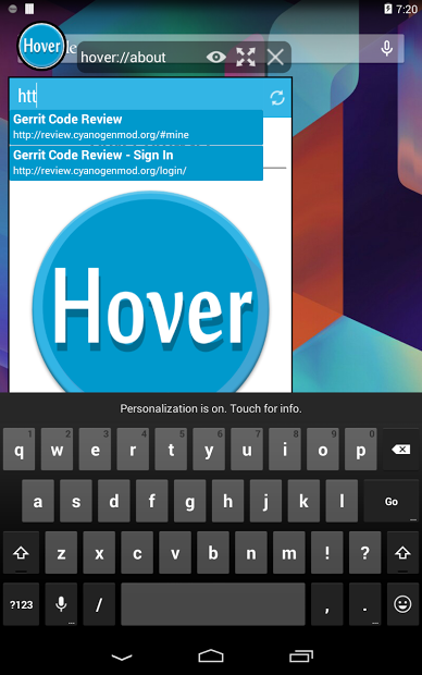 Hover Browser