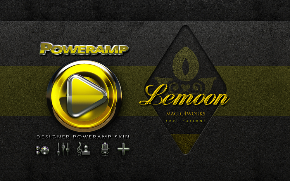 Lemoon HD Poweramp skin theme