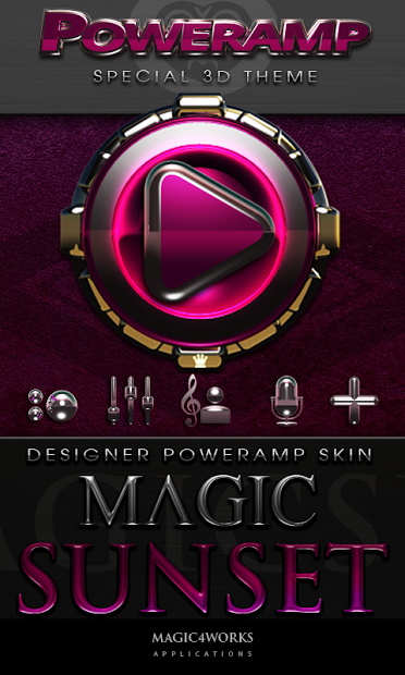 Magic Sunset HD Poweramp skin