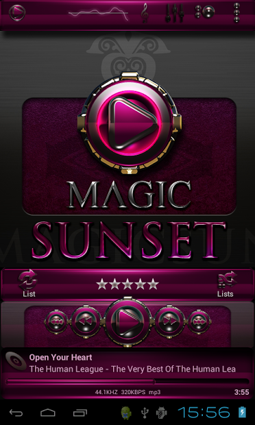 Magic Sunset HD Poweramp skin