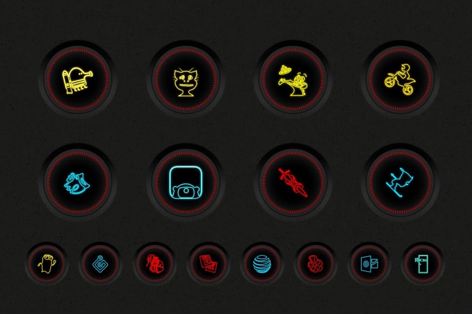 Neon Multi-Launcher Icon Pack