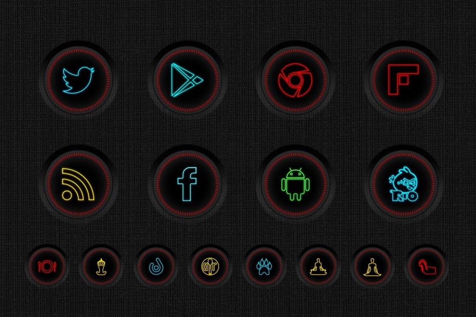 Neon Multi-Launcher Icon Pack