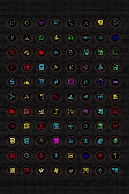 Neon Multi-Launcher Icon Pack