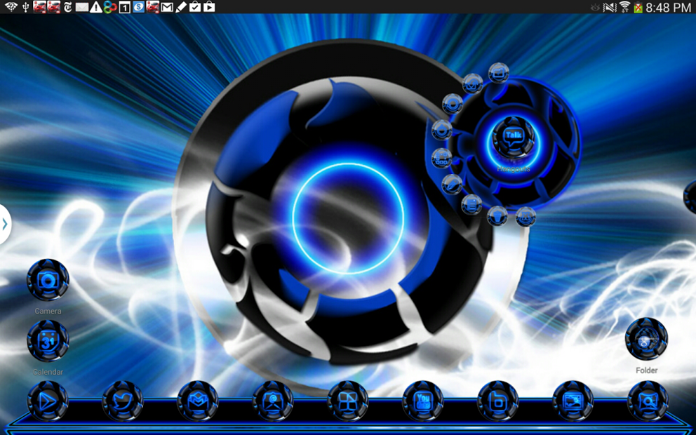 Next 3D Theme Blue Twister