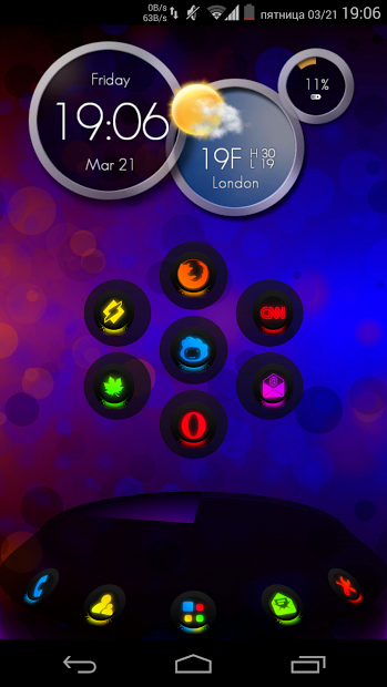 Next Launcher Theme GlowMix