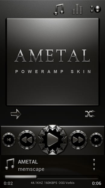 Poweramp skin Ametal